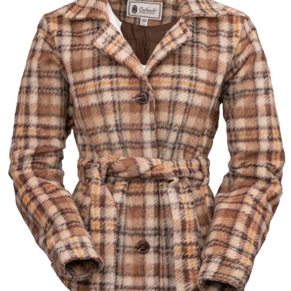 Outback Trading Women's Evelyn Brown Plaid Jacket 90143 50% OFF